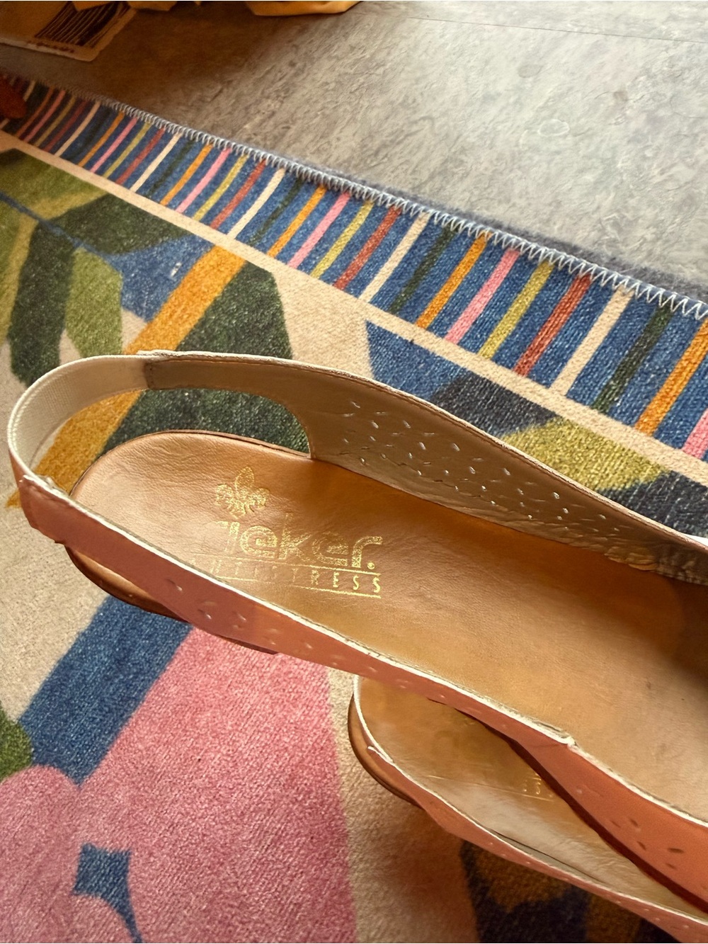 Rieker White Kitten-Heel Slingback Mules - Picture 4 of 8